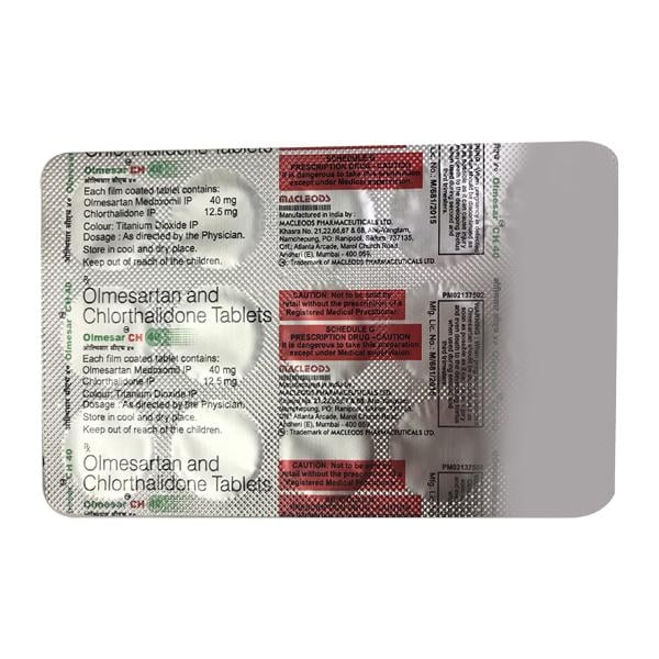 OLMESAR CH 40 Tablet 15's