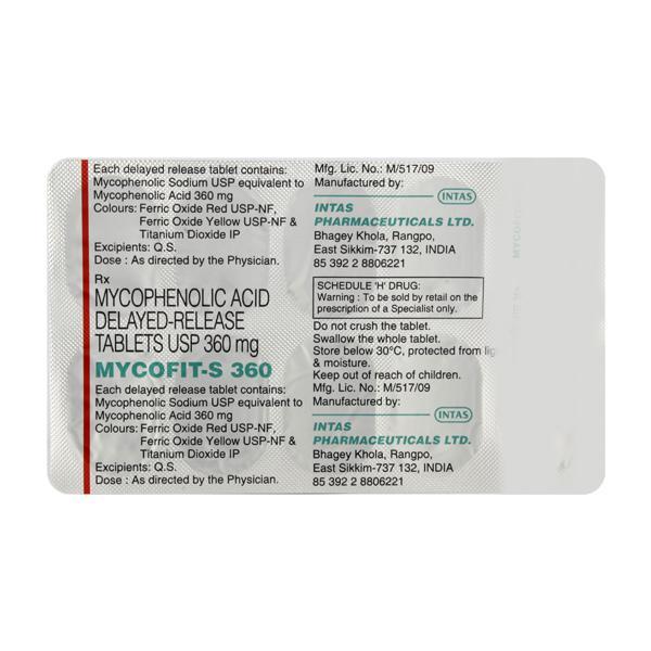 Mycofit S 360mg Tablet 10'S