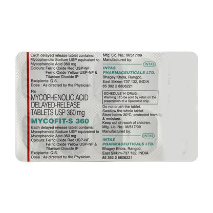 Mycofit S 360mg Tablet 10'S