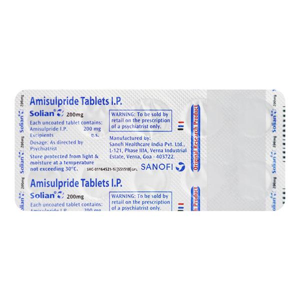 Solian 200mg Tablet 10'S