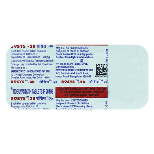 Rosys 20mg Tablet 10'S