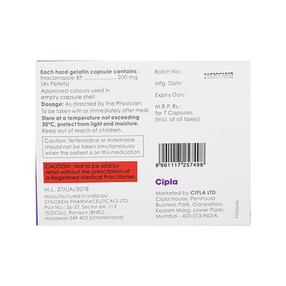 Itranox 200Mg Capsule 7's
