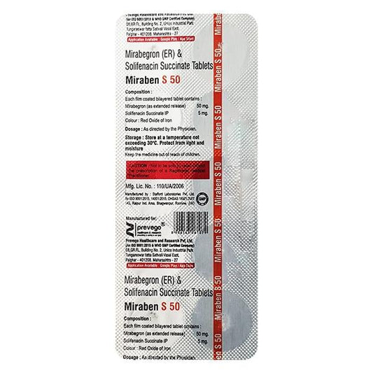MIRABEN S 50 Tablet 10's