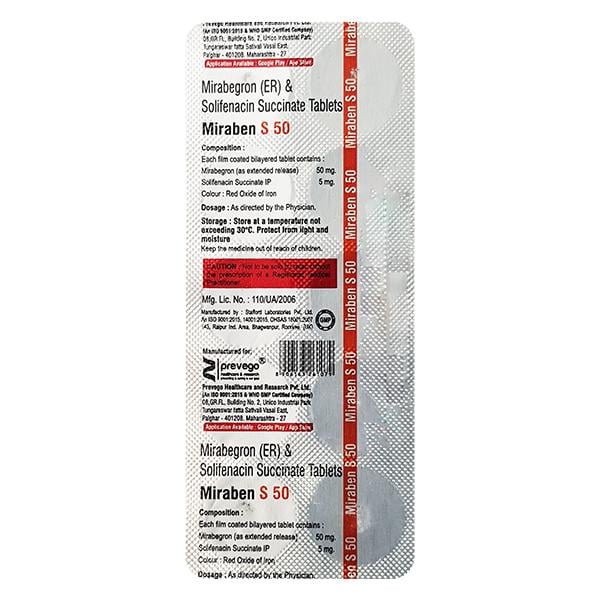 MIRABEN S 50 Tablet 10's