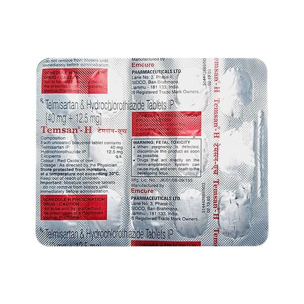 Temsan H 40/12.5mg Tablet 15'S
