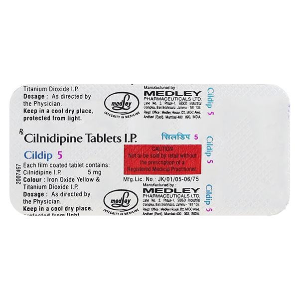 Cildip 5mg Tablet 10'S
