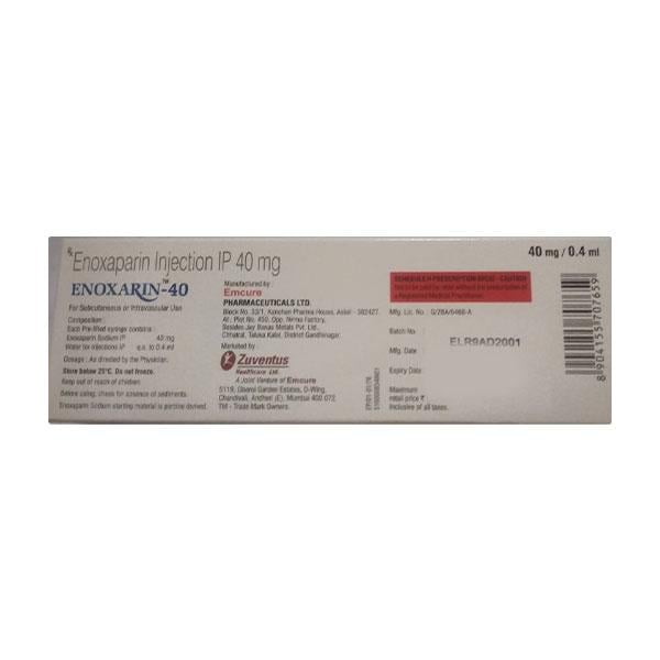 Enoxarin 40mg Injection 0.4ml