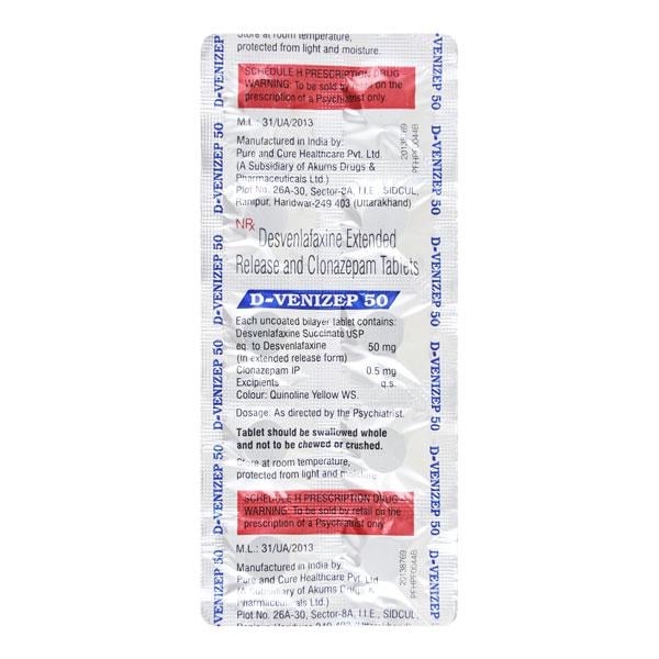 D Venizep 50mg Tablet 10'S