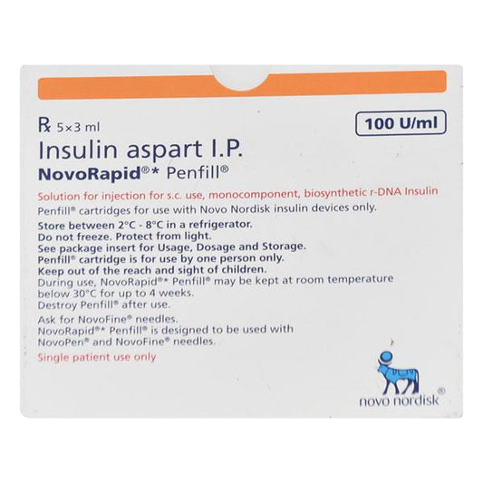 Novorapid 100IU Penfill Cartridge 1X3ml
