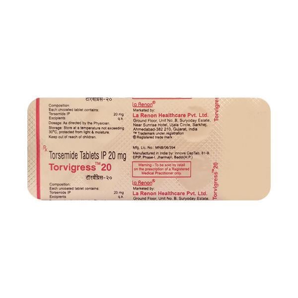 Torvigress 20mg Tablet 10'S