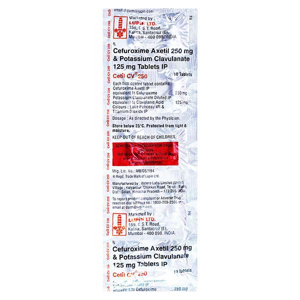 Cetil CV 250 Tablet 10'S