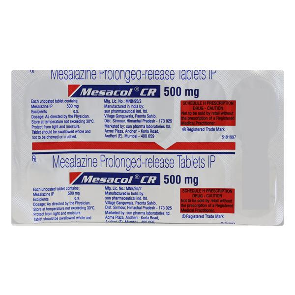 MESACOL CR 500mg Tablet 10's