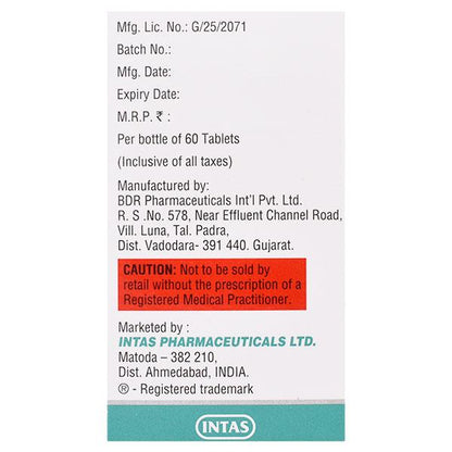 Abiratas 500mg Tablet 60'S