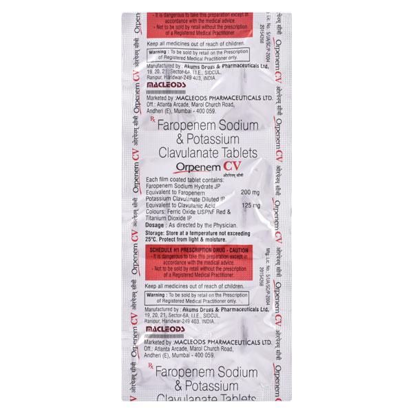 ORPENEM CV 200 Tablet 6's