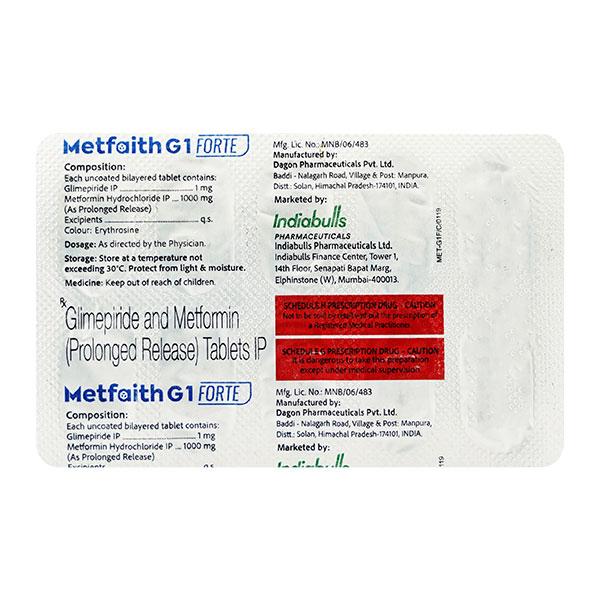 METFAITH G1 FORTE Tablet 10's