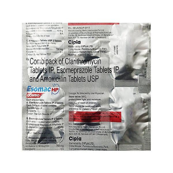 ESOMAC HP COMBO Kit Tablet 6's