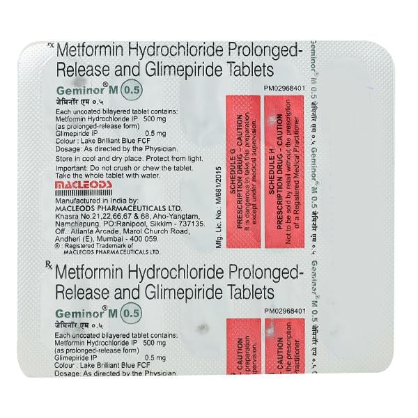 GEMINOR M 0.5mg Tablet 15's