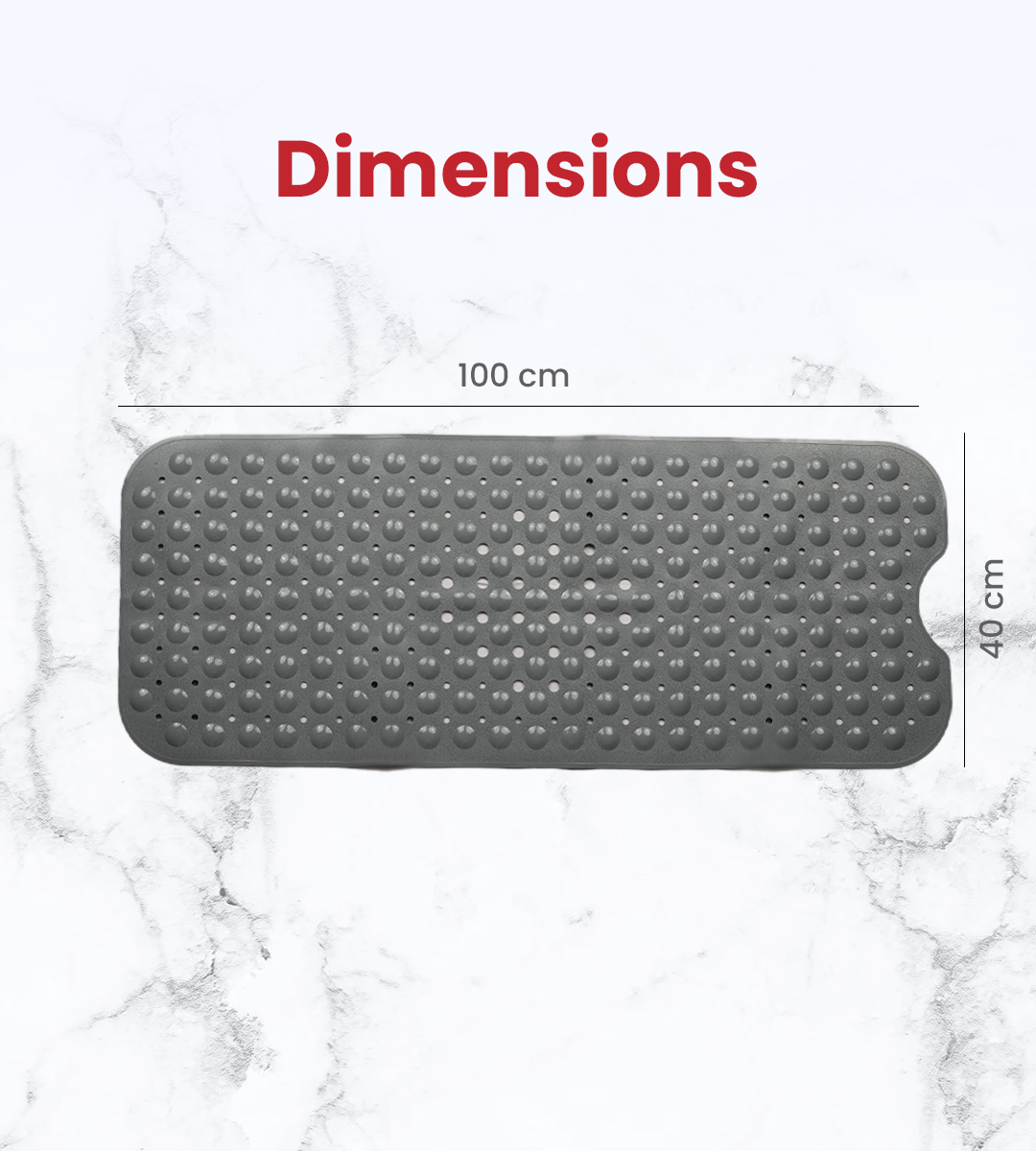 Anti Slip Mat for Bathroom Grey