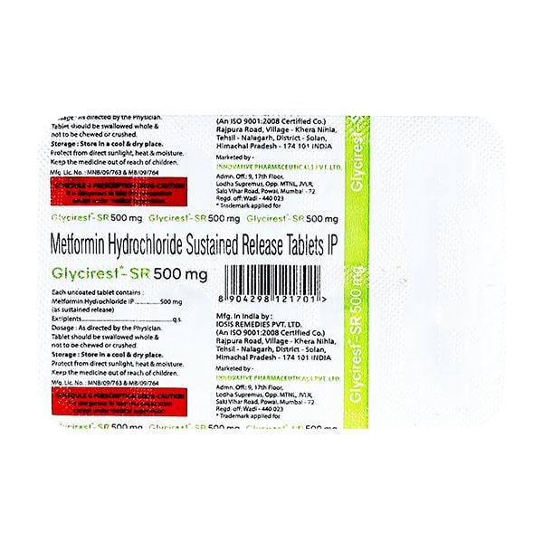 GLYCIREST SR 500 Tablet 10's