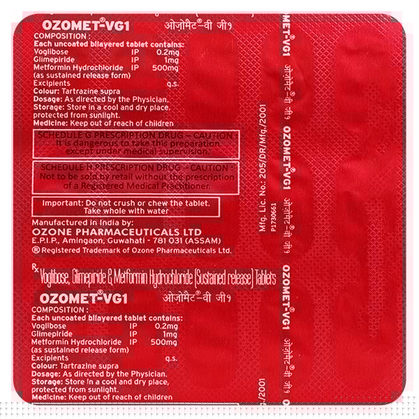 Ozomet Vg1 Tablet 15'S