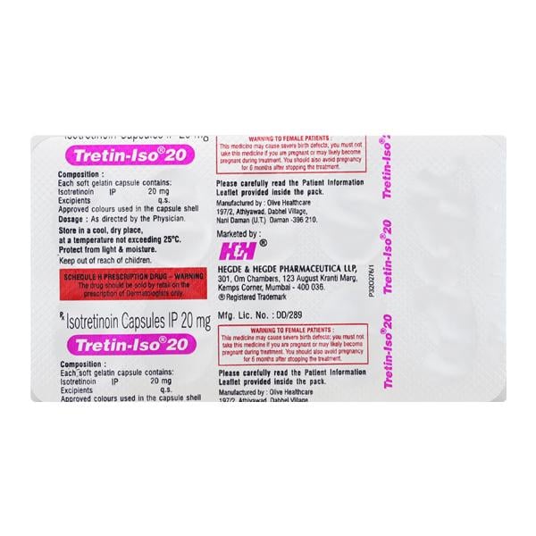 Tretin Iso 20mg Capsule 10'S