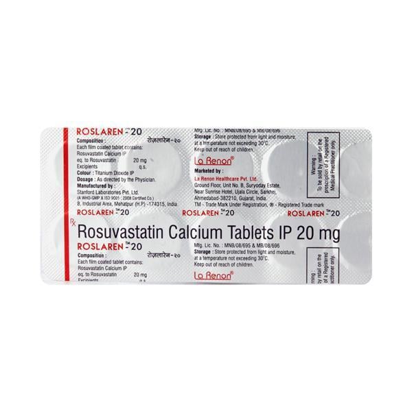 Roslaren 20mg Tablet 10'S