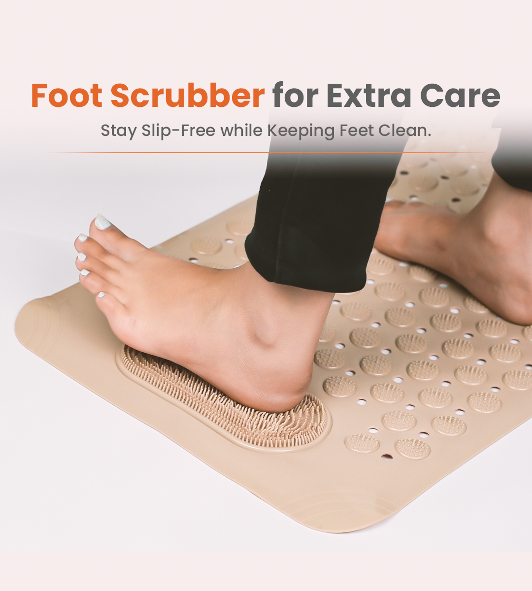 AGEasy Anti Slip Mat with Foot Scrubber