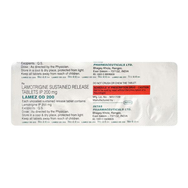 Lamez OD 200mg Tablet 10'S