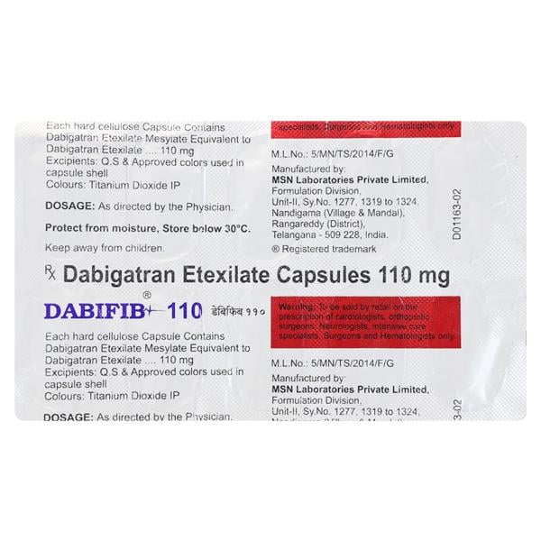 Dabifib 110mg Capsule 10'S
