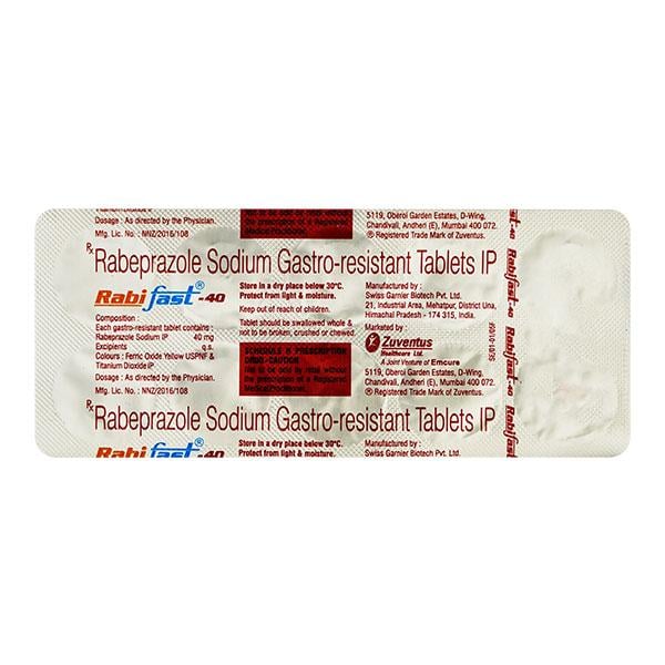 Rabifast 40mg Tablet 10'S