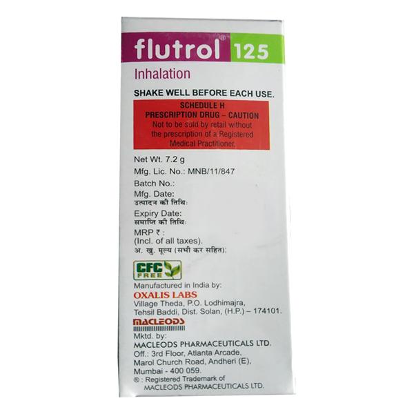 Flutrol 125 Inhaler 120md 1's
