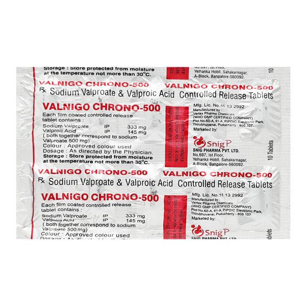 VALNIGO CHRONO 500mg Tablet 10's