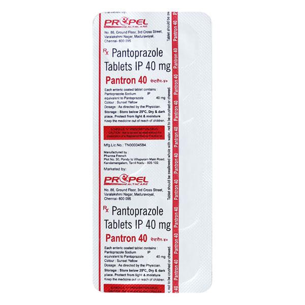 Pantron 40mg Tablet 10'S