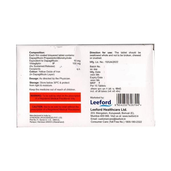 DAPAFORD 10 VD Tablet 15's