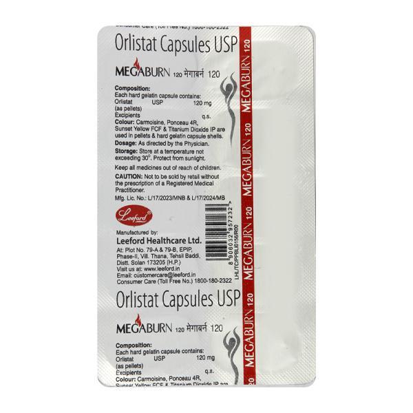 Megaburn 120mg Capsule 10'S