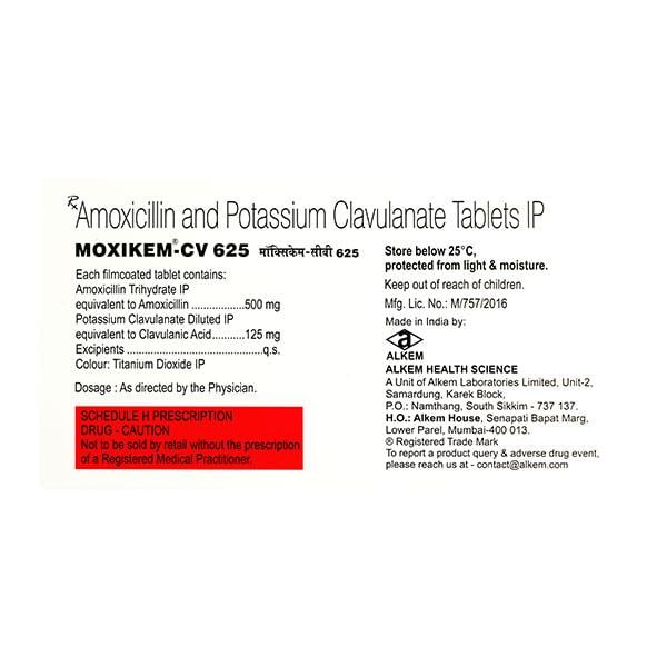MOXIKEM CV 625 Tablet 10's