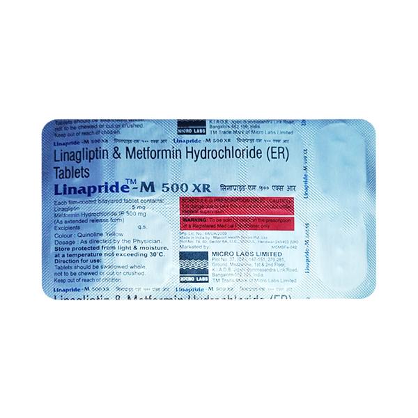 LINAPRIDE M 500 XR Tablet 10's