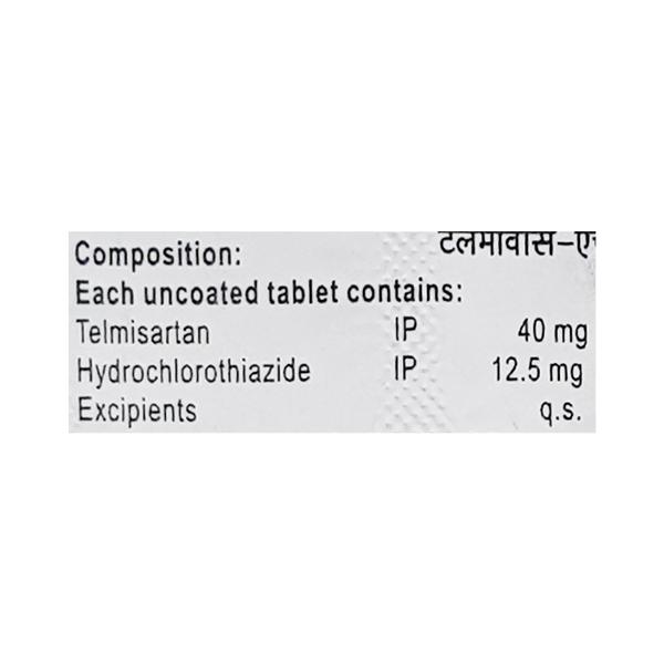 Telmavas H 40mg Tablet 10'S