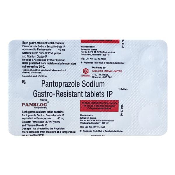 Panbloc 40mg Tablet 15'S