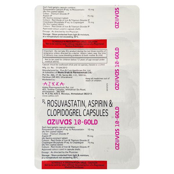Azuvas Gold 10mg Capsule 10'S