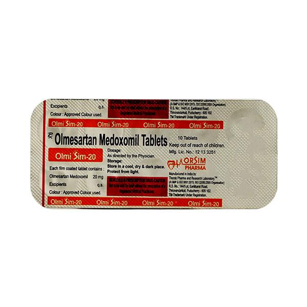 OLMISIM 20mg Tablet 10's