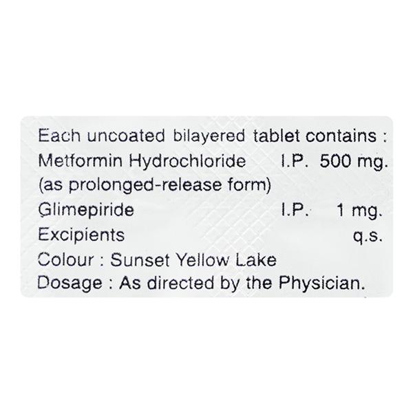 GLIMINYLE M 1mg Tablet 15's
