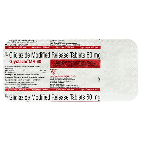 GLYCLAZAR MR 60 Tablet 10's