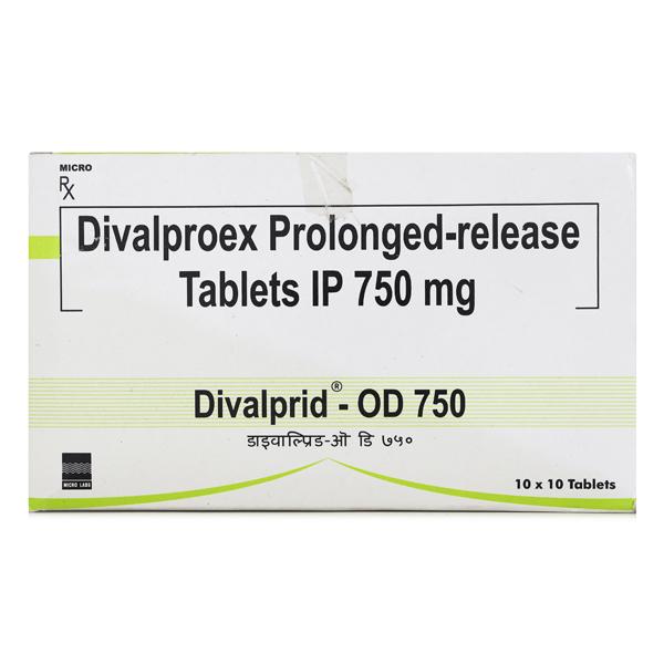 Divalprid OD 750mg Tablet 10'S