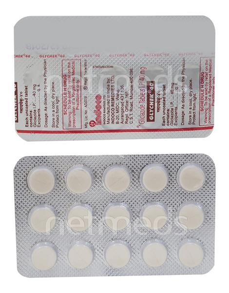 Glychek 40mg Tablet 15'S