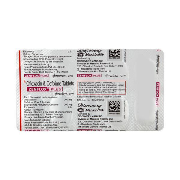 Zenflox Plus 200mg Tablet 10'S