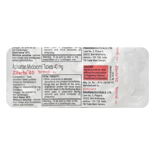 Zilarbi 40mg Tablet 10'S