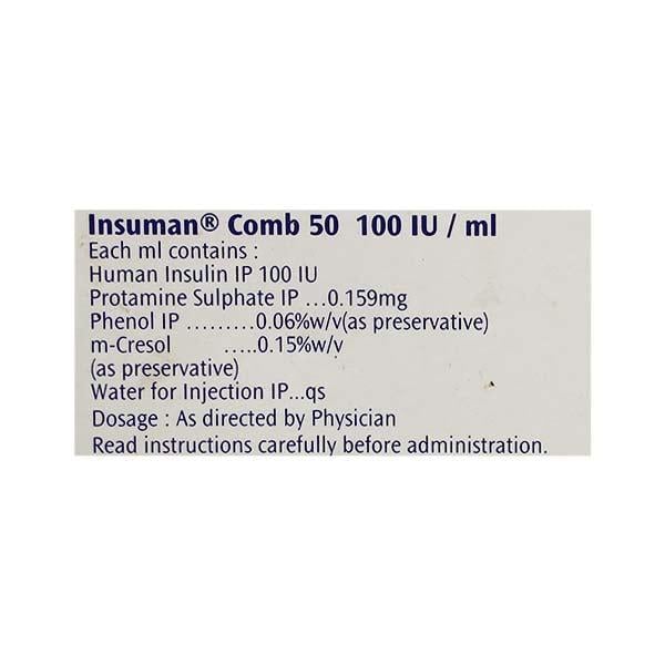 Insuman Comb 50 Cartridge 1X3ml