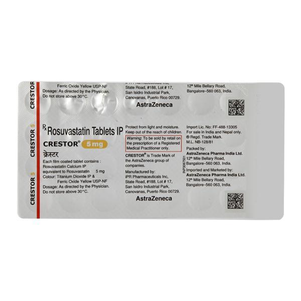 Crestor 5mg Tablet 30'S