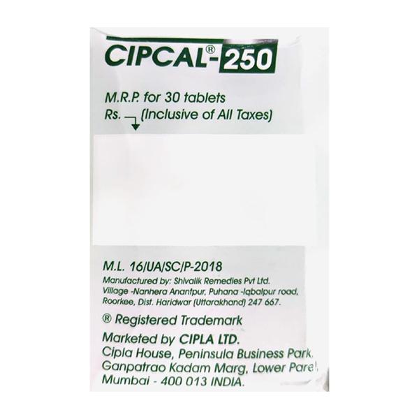 Cipcal 250mg Tablet 30'S